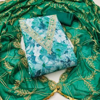 Multicolor hand embroidery viscose churidar dress-materials 1