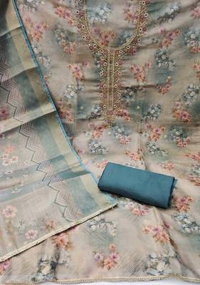 Multicolor hand embroidery viscose churidar dress-materials 2