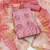 Pink embroidered cotton silk semi stitched churidar dress-materials
