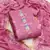 Pink embroidered chanderi semi stitched churidar dress-materials