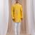 Yellow embroidered chanderi kurta pajama