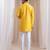 Yellow embroidered chanderi kurta pajama