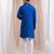 Blue embroidered silk kurta pajama
