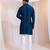 Blue embroidered silk kurta pajama