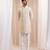 Beige embroidered chanderi kurta pajama