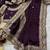 Dark Plum Color Embroidered Rangoli Silk Saree