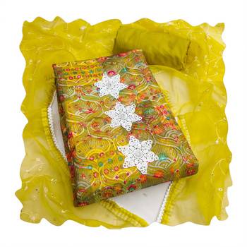 Multicolor sequins cotton silk churidar dress-materials 4