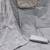 Grey embroidered chanderi semi stitched churidar dress-materials