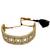 Gold plated mirror choker necklace maang tikka set
