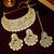 Gold plated mirror choker necklace maang tikka set