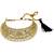 Gold plated mirror choker necklace maang tikka set