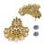 Gold plated mirror choker necklace maang tikka set