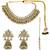 Antique gold plated kundan patwa necklace maang tikka set
