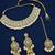 Antique gold plated kundan bridal necklace maang tikka set