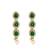 Gold plated teardrop green necklace set