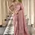 Light Pink Silk Blend Saree with meenakari zari weaving Work