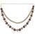 Silver plated floral design layered wine necklace maang tikka set