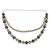 Silver plated floral design layered blue necklace maang tikka set