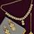 Gold plated kundan polki necklace maang tikka set
