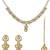 Gold plated kundan polki necklace maang tikka set
