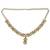 Gold plated kundan polki necklace maang tikka set