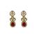 Gold plated kundan polki red necklace maang tikka set