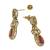 Gold plated kundan polki red necklace maang tikka set
