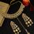Antique gold plated champagne stone necklace maang tikka set