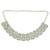 Rhodium plated pastel cz necklace maang tikka set