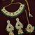 Gold plated green kundan bridal choker set