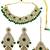 Gold plated green kundan bridal choker set