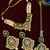 Gold plated green enamel kundan bridal choker maang tikka set