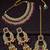 Gold plated kundan wine necklace maang tikka set