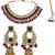 Gold plated kundan wine necklace maang tikka set