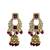 Gold plated kundan wine necklace maang tikka set