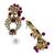Gold plated kundan wine necklace maang tikka set