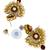 Gold plated kundan maroon jadau peacock necklace maang tikka set