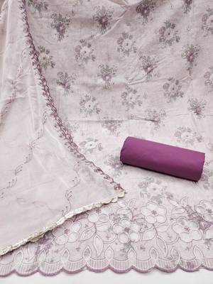 Multicolor embroidered cotton churidar dress-materials 2