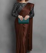BOLLYWOOD STYLE DESIGNER SATIN ART SILK SAREE PARTY WEAR SAREE EXCLUSIVE SAREE WITH BLOUSE