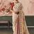 Off white bandhej weaving work faux khaddi georgette saree
