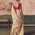 Off white bandhej weaving work faux khaddi georgette saree