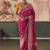 Rani pink bandhej weaving work faux khaddi georgette saree