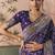 Violet bandhej weaving work faux khaddi georgette saree