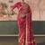 Rani pink bandhej weaving work faux khaddi georgette saree