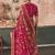 Rani pink bandhej weaving work faux khaddi georgette saree