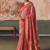 Gajri pink bandhej weaving work faux khaddi georgette saree