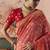 Gajri pink bandhej weaving work faux khaddi georgette saree