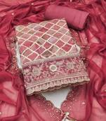 Multicolor sequins cotton semi stitched churidar dress-materials