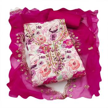 Multicolor hand embroidery cotton churidar dress-materials 4