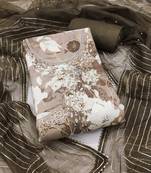 Multicolor embroidered cotton silk semi stitched churidar dress-materials